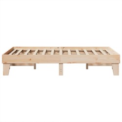 Cadre de lit sans matelas 120x190 cm bois de pin massif 