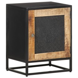 Table de chevet 40x30x50 cm Bois de manguier brut 