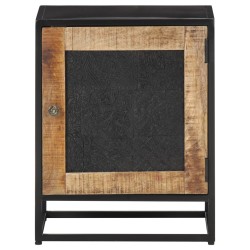 Table de chevet 40x30x50 cm Bois de manguier brut 