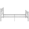 Cadre de lit sans matelas gris métal 90x200 cm 