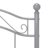 Cadre de lit sans matelas gris métal 90x200 cm 