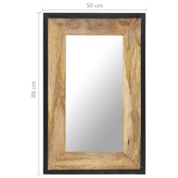 Miroir 80x50 cm Bois de manguier massif 