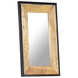 Miroir 80x50 cm Bois de manguier massif 
