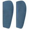 Tête de lit avec oreilles Bleu foncé 163x23x78/88 cm Velours 