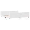 Cadre de lit sans matelas blanc 200x200 cm bois massif de pin 