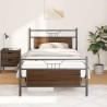 Cadre de lit sans matelas chêne marron 107x203 cm 