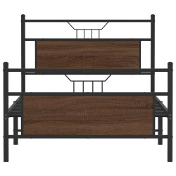 Cadre de lit sans matelas chêne marron 107x203 cm 