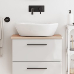 Comptoir de salle de bain 60x40x1,5 cm bois massif de hêtre 