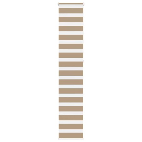 Store zèbre marron sable largeur du tissu 35,9 cm polyester 