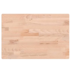 Dessus de table 60x40x1,5 cm rectangulaire bois massif de hêtre 