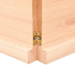 Dessus de table bois massif non traité bordure assortie 