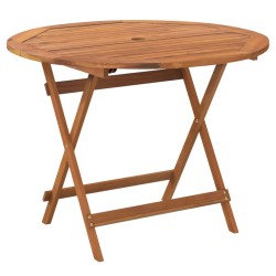 Table pliable de jardin Ø 90x75 cm Bois d'acacia solide 
