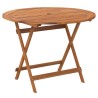 Table pliable de jardin Ø 90x75 cm Bois d'acacia solide 