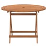 Table pliable de jardin Ø 90x75 cm Bois d'acacia solide 