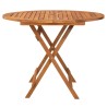 Table pliable de jardin Ø 90x75 cm Bois d'acacia solide 