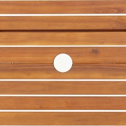 Table pliable de jardin Ø 90x75 cm Bois d'acacia solide 