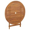 Table pliable de jardin Ø 90x75 cm Bois d'acacia solide 