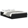 Cadre de lit sans matelas noir 140x190 cm 
