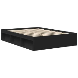 Cadre de lit sans matelas noir 140x190 cm 