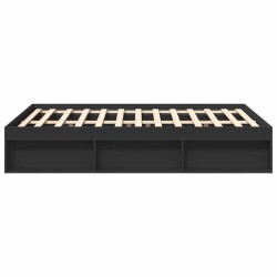 Cadre de lit sans matelas noir 140x190 cm 