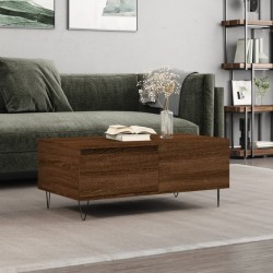 Table basse Chêne marron 90x50x36,5 cm Bois d'ingénierie 