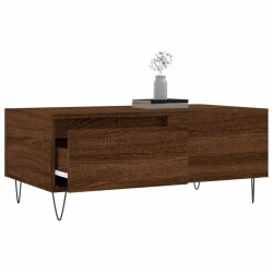 Table basse Chêne marron 90x50x36,5 cm Bois d'ingénierie 