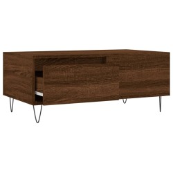 Table basse Chêne marron 90x50x36,5 cm Bois d'ingénierie 