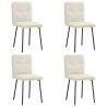 Chaises à manger lot de 4 Crème Velours 