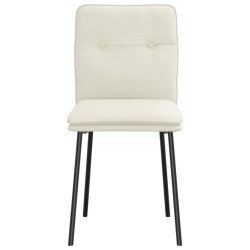 Chaises à manger lot de 4 Crème Velours 
