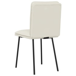 Chaises à manger lot de 4 Crème Velours 