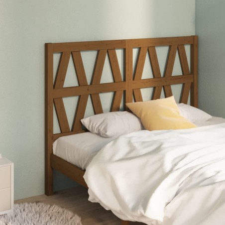 Tête de lit Marron miel 146x4x100 cm Bois massif de pin 