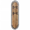 Porte-manteaux muraux 4 crochets 2pcs bois massif manguier brut 