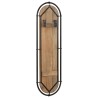 Porte-manteaux muraux 4 crochets 2pcs bois massif manguier brut 