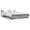 Cadre de lit avec tiroirs sans matelas sonoma gris 135x190 cm 