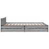 Cadre de lit avec tiroirs sans matelas sonoma gris 135x190 cm 