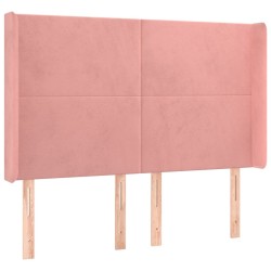 Tête de lit à LED Rose 147x16x118/128 cm Velours 