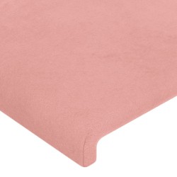 Tête de lit à LED Rose 147x16x118/128 cm Velours 