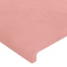 Tête de lit à LED Rose 147x16x118/128 cm Velours 