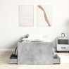 Cadre de lit sans matelas gris béton 90x190 cm 