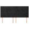 Tête de lit avec oreilles Noir 163x16x118/128 cm Velours 