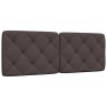 Coussin de tête de lit marron foncé 140 cm tissu 