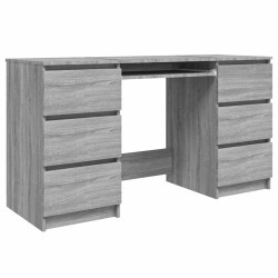 Bureau Sonoma gris 140x50x77 cm Bois d'ingénierie 