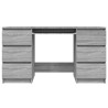 Bureau Sonoma gris 140x50x77 cm Bois d'ingénierie 