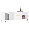 Table basse Blanc brillant 102x50x40 cm Bois d'ingénierie 