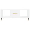 Table basse Blanc brillant 102x50x40 cm Bois d'ingénierie 