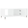 Table basse Blanc brillant 102x50x40 cm Bois d'ingénierie 