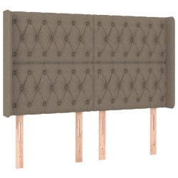 Tête de lit avec oreilles Taupe 163x16x118/128 cm Tissu 