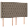 Tête de lit avec oreilles Taupe 163x16x118/128 cm Tissu 
