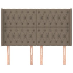 Tête de lit avec oreilles Taupe 163x16x118/128 cm Tissu 