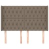 Tête de lit avec oreilles Taupe 163x16x118/128 cm Tissu 